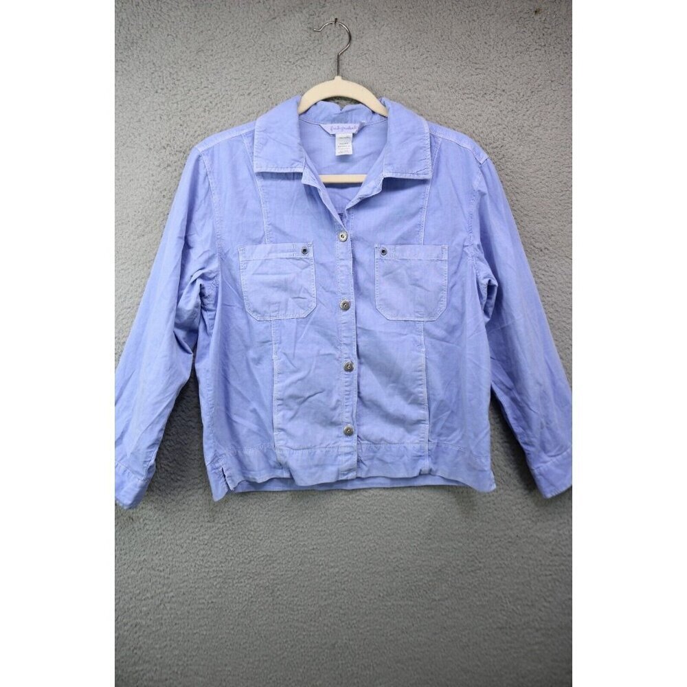Fresh Produce Long Sleeve Button-Up Shirt-Size Small-Pockets